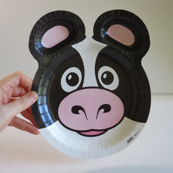 COW BLACK & WHITE ZOO PALS Hefty paper plate (1 item) - Picture 2 of 4